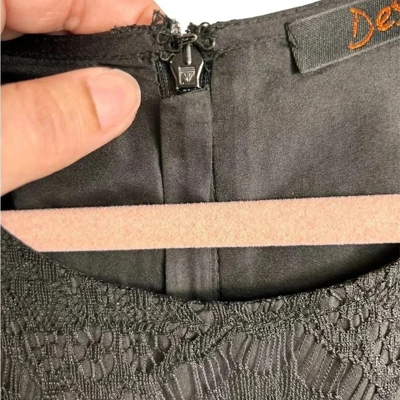 Dex Black Lace Dress, cap sleeves, lined, Small. Pretty, Whimsical, Goth, Prom - Picture 6 of 12